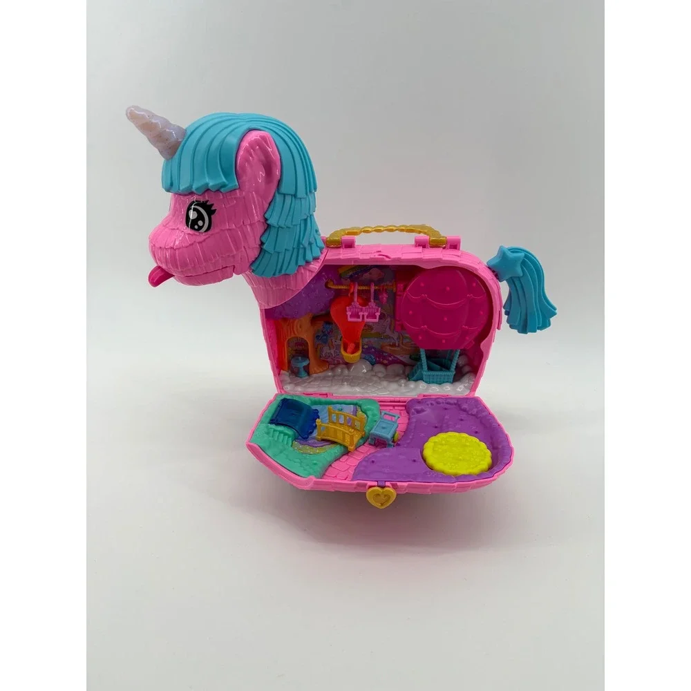 Polly Pocket‎ Unicorn Party Piñata Playset Kids OS Pink Blue HWP07 Mattel 2023